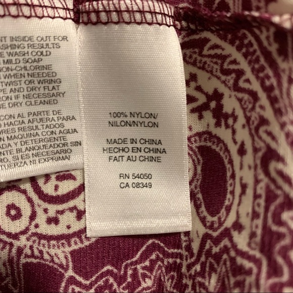 VINTAGE | Pleated Paisley Puff Long Sleeve Blouse Crewneck Shirt Top - Picture 5 of 5